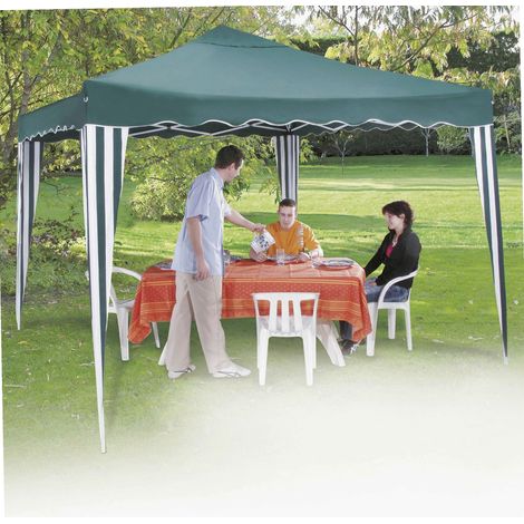 Werka Pro – Tente pliable 3 x 3m verte – Hauteur 2,5m – Toile polyéthylène 160g/m² – Tubes 25 x 25mm – Protection contre intempéries