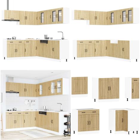 vidaXL 11-tlg. Küchenschrank-Set Kalmar Sonoma-Eiche Holzwerkstoff (1/5)