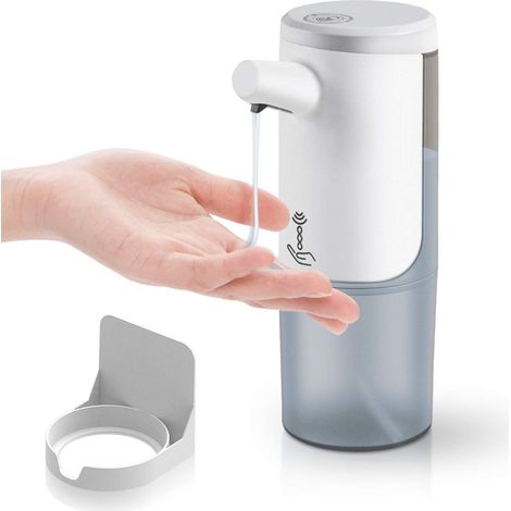 Distributeur de savon automatique, distributeur de savon moussant sans contact pour évier de cuisine, distributeur de savon moussant rechargeable à poser sur le comptoir, distributeur mural de gel hyd (1/5)