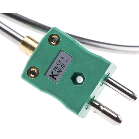 Thermocouple type K Ø 4.5mm, L 750mm, +1100°C max à Fiche mâle standard ( Prix pour 1 ) (1/2)