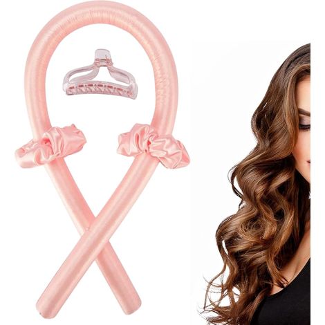 Kit Boucles sans Chaleur - Bandeau de bigoudis Sans Chaleur cheveux bouclés Sur cheveux secs ou mouillés - Cheveux mi-longs à longs (1/4)