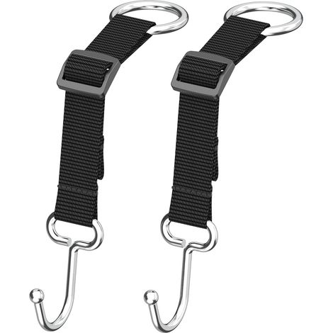 LaBlanc - Ganchos para reposacabezas de coche, ganchos para asiento, de metal, duraderos, de longitud ajustable, multifuncionales, ideales para colgar carteras, bolsos, abrigos y sombreros. (1/5)