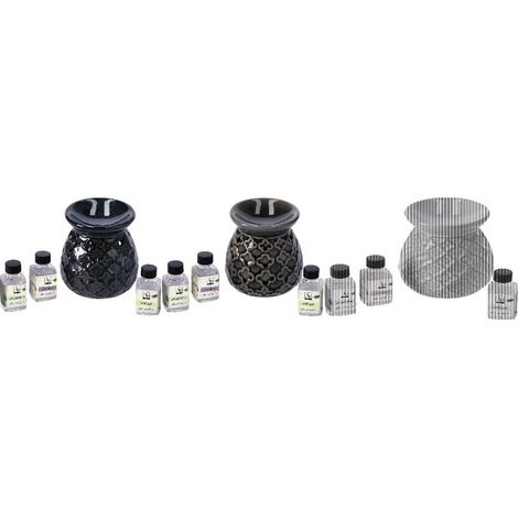 Set 1 Pezzo Bruciaessenze 3 Boccette Olio Profumato 10 ml 3 Colori (1/2)
