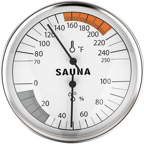 Thermomètre et hygromètre pour sauna - Fahrenheit (1/4)