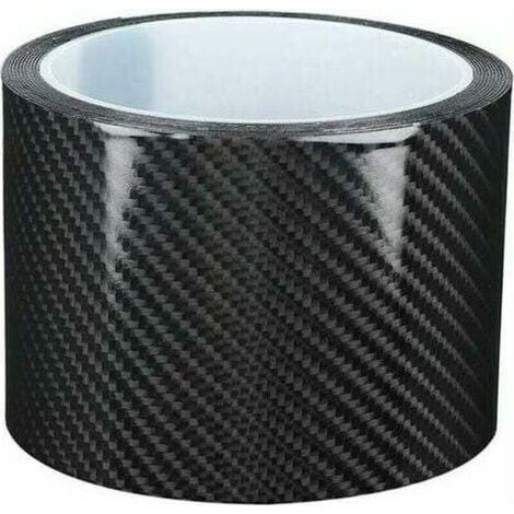 1 Rouleau Film Autocollant Vinyle Fibre De Carbone - 7 x 300 cm - Pour Voiture Moto Ordinateur Smartphone - Adhésif Rétractable (1/4)