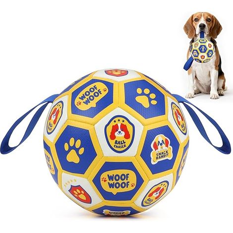 Dog Football Toy Ball Indoor Outdoor Training Game Air Pump 6 Inch (1/5)