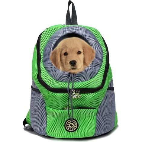 BelleRise - Sac à dos de transport pour animaux de compagnie, sac de voyage mains libres, conception respirante avec ouverture pour la tête (1/5)
