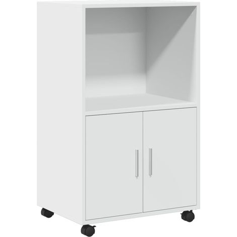 Maison Exclusive - Mobile con Ruote Bianco 55x40x91 cm in Truciolato