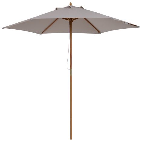 Sonnenschirm, Gartenschirm, 3-stufig, Sonnenschutz, Bambus 180/㎡ Polyester, Grau, Ø2,5 x 2,3 m
On-Site