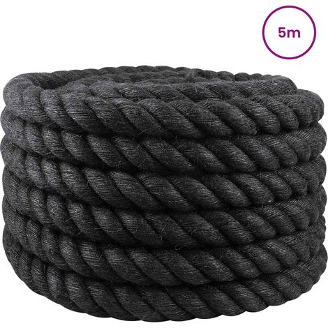 vidaXL Jute Rope 5 m 40 Black 100% Tossa jute