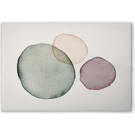 Leinwandbild Abstrakt Aquarell M1-No.51173 - Kunstdruck auf Leinwand in Bunt Creme - Wandbild 70 x 50 cm (1/5)