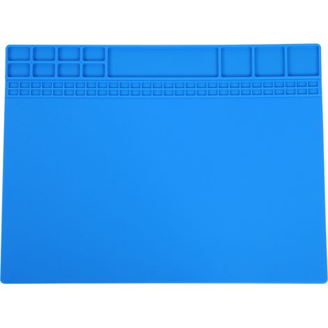 Tapis de réparation magnétique en silicone résistant à la chaleur pour station de soudure ordinateur téléphone 405x305x8mm (1/5)