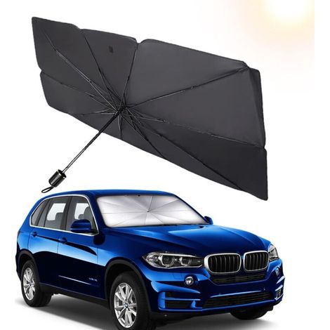 Parasole pieghevoli per auto, protezione parabrezza, protezione UV, compatibili con la maggior parte delle auto (140 cm x 79 cm). (1/3)