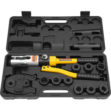 Pince à sertir professionnelle, pour tubes en cuivre, en acier au carbone et en acier inoxydable. Inserts de mâchoires V12, V15, V18, V22, V28 et M12, M15, M18, M22, M28, comprenant (1/5)