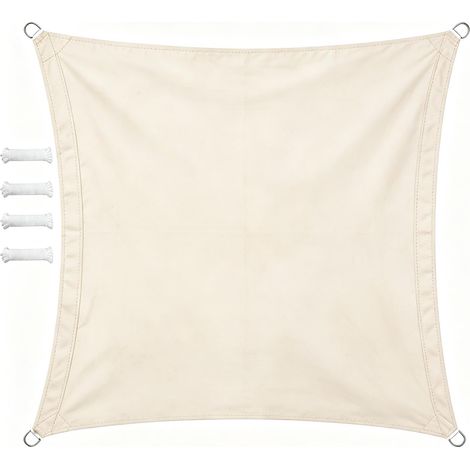 Voiles d'ombrage pour Patio Triangulaire Rectangulaire Voile d'ombrage avec Corde Libre Imperméable Résistant UV98% pour Jardin Terrasse Camping Piscine Extérieur Balcon 1.5x3m Blanc Non Droit (1/5)