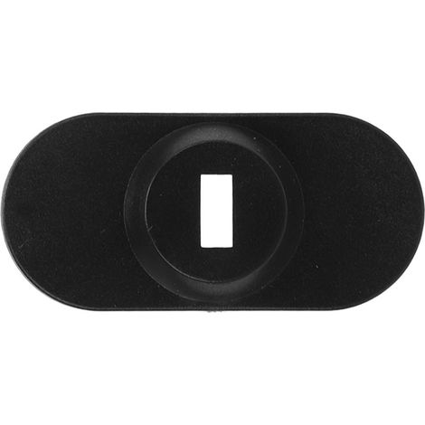 Plaque de fixation antivol noire pour ordinateur portable, écran ou téléphone, avec trou de serrure en POM noir. (1/5)