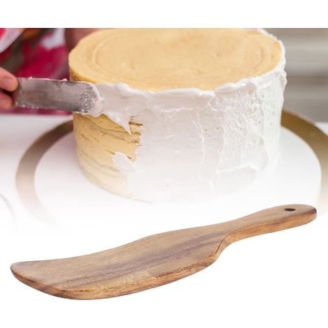 Spatule en Teck pour Cuisine - Pelle à Frire en Bois 23x5cm - Ustensile de Cuisine Durable