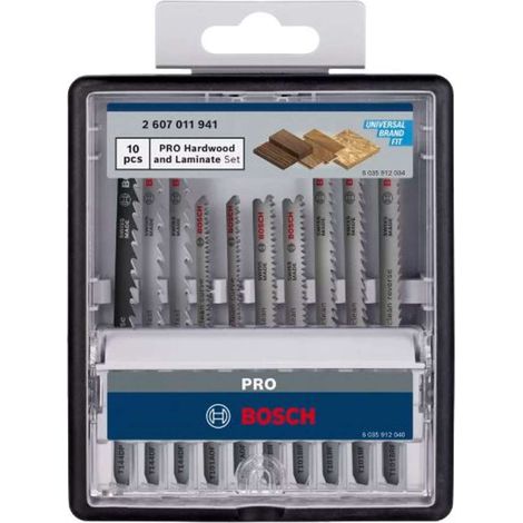 Set di lame per seghetto professionale in legno duro e laminato, 83 mm, 10 pezzi (1/3)
