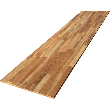 Tablette Chêne Huilé bois massif, L.200 x l.40 cm, Ep.18 mm (1/5)