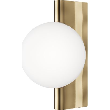 Applique Maytoni Avant-garde ottone vetro sfera bianca G9 (1/3)