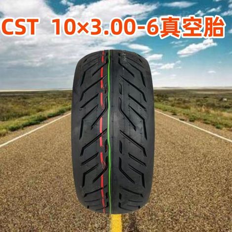 Pneu tubeless Cheng Shin 10x3.00-6, pneu tubeless 10 pouces 3.00-6 pour trottinette électrique, pneu extérieur épaissi et résistant à l'usure.
