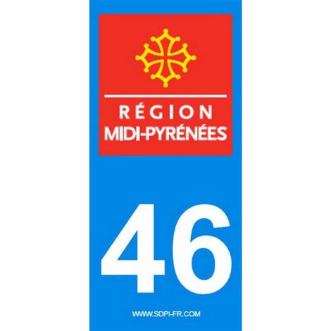 ADHESIFS REGION DEPARTEMENT 46 OCCITANIE X2