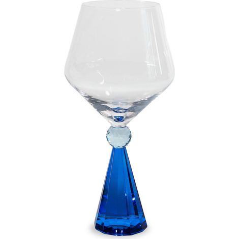 WD LifeStyle Calice per Gin Tonic in Verto Base Effetto Diamante Blu (1/3)