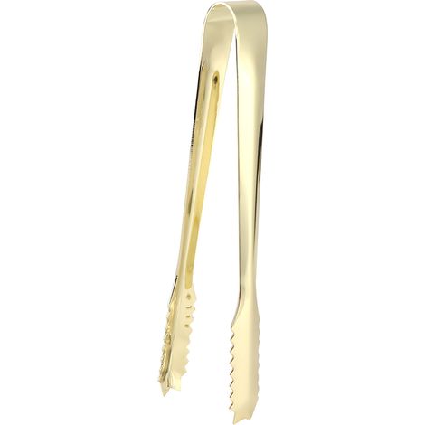 Küchenzange aus goldfarbenem Edelstahl zum Grillen, Backen und Salatschneiden