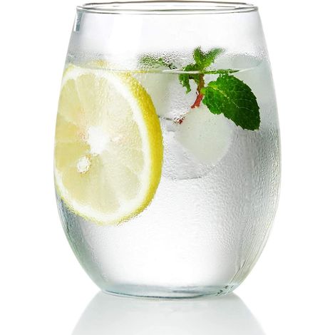 Stemless Wine Glasses - 20 oz, Crystal Wine Glasses for Red or White Wine