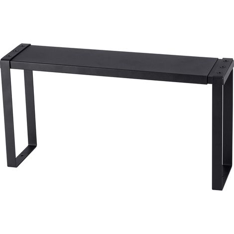 Étagère de rangement télescopique fine noire en fer, réglable, pour cuisine et salle de bain