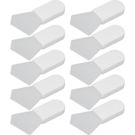 Lot de 10 pinceaux à masque visage en silicone, sans poils, portables, applicateur de boue faciale, outil de beauté type polygone (1/5)