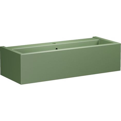 Lavabo KANAAL en céramique 100x40cm, verde mat (1/2)
