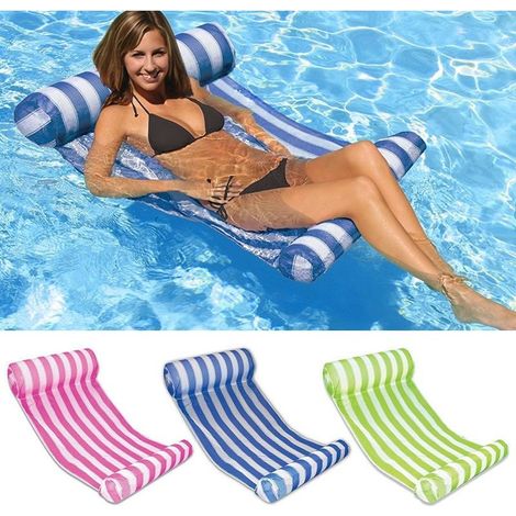 Matelas Hamac Gonflable Pour Piscine Mer Relax Tissu Pvc 130x70cm (1/2)