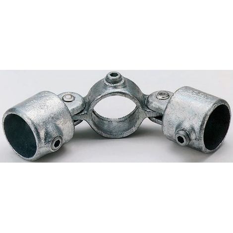 Double raccord pivotant RS PRO, profilé Type 1, Ø 33.7mm en Fonte ( Prix pour 1 )