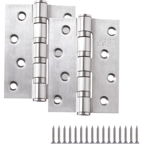 HBL’ Charnières de porte en inox 304, lot de 6 – Argentées