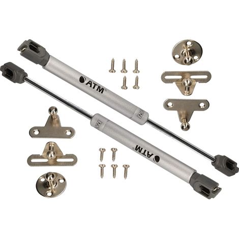 KOTARBAU Lot de 2 vérins à gaz hydrauliques pour meubles 80 N Argenté (1/5)