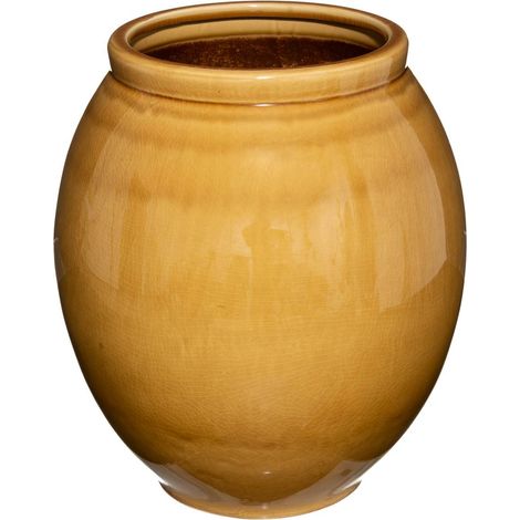 Atmosphera Vase décoratif Jaune ocre 39 cm (1/2)