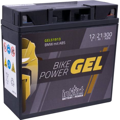 Batterie moto gel 12V 21Ah 300A – Sans entretien – Technologie gel pour démarrage rapide – Dimensions 181x76x173mm – Intact (1/4)