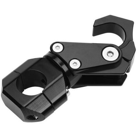 Crochet de guidon universel 22 mm pour motos Honda, Kawasaki, Yamaha et Suzuki (noir) (1/5)