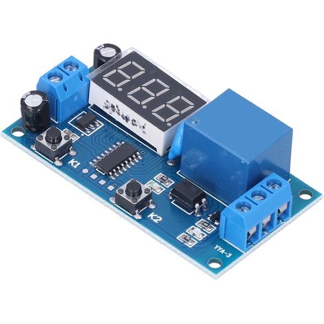 Relais temporisé 12V minuterie module interrupteur réglable compte à rebours contrôleur délai programmable (1/5)