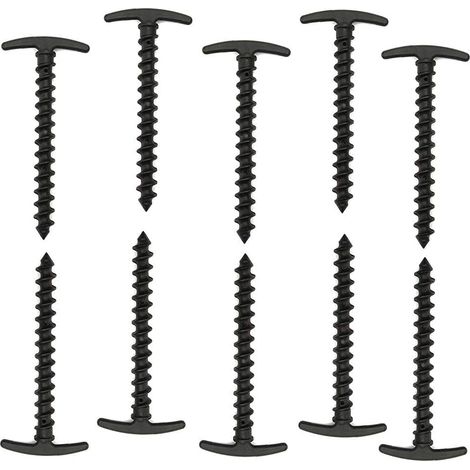 Piquets de tente en acier, lot de 10, piquets de tente en plastique de 14,5 cm pour camping et bâches (1/5)