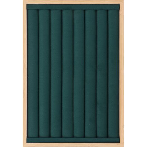 Plateau à bagues empilable à 7 rangées avec doublure protectrice anti-rayures, insert de tiroir, présentoir pour boucles d'oreilles vert (1/5)