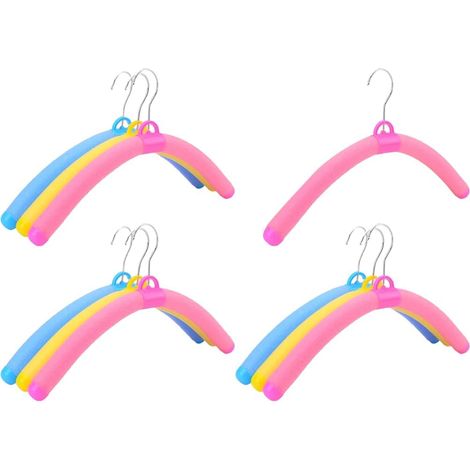 10 Stück (zufällige Farben) rutschfeste Kleiderbügel aus Schwamm, Mehrzweck-Kleiderbügel, platzsparende Organizer für Mäntel, Überzieher, Pullover, T-Shirts usw. (1/5)