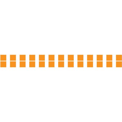 Lot 2 bandes 100mm x 1m - Double carrés Orange - 4640839