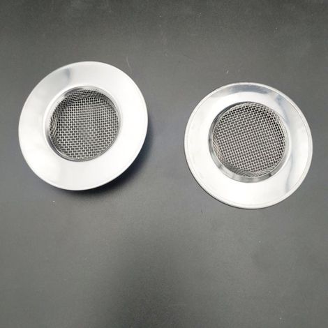 Lot de 2 filtres de drain anti-cheveux en acier inoxydable, collecteur de déchets pour évier et douche (1/3)