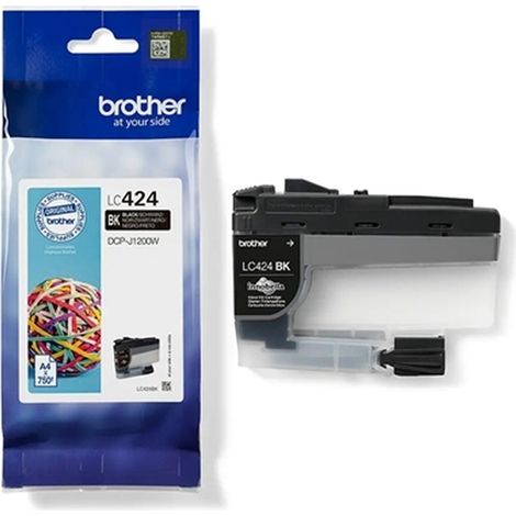 CARTUCHO BROTHER LC424 NEGRO DCPJ1200W 750PAG (1/4)
