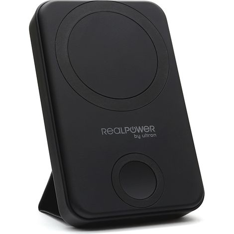 RealPower 444408 batería externa 10000 mAh Cargador inalámbrico Negro (1/3)
