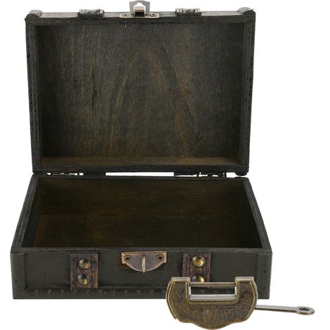 Boîte à Bijoux Vintage en Bois avec Tiroirs pour Rangement de Colliers, Bracelets et Accessoires, Couleur Grise (1/5)