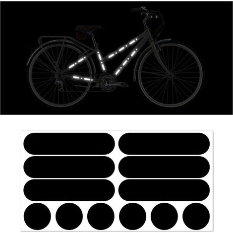 12 adhesivos reflectantes nocturnos, cinta reflectante, pegatinas impermeables autoadhesivas de advertencia de seguridad y decoración a rayas, para coche, bicicleta, casco, moto y carrito de bebé (1/5)