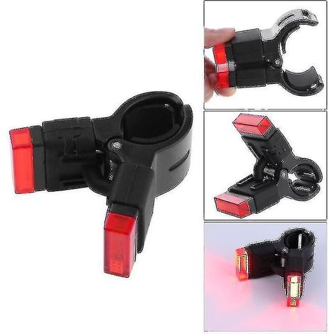 Feu arrière de vélo à clip, rechargeable USB, signal rouge, lampe de sécurité, installation rapide (1/3)